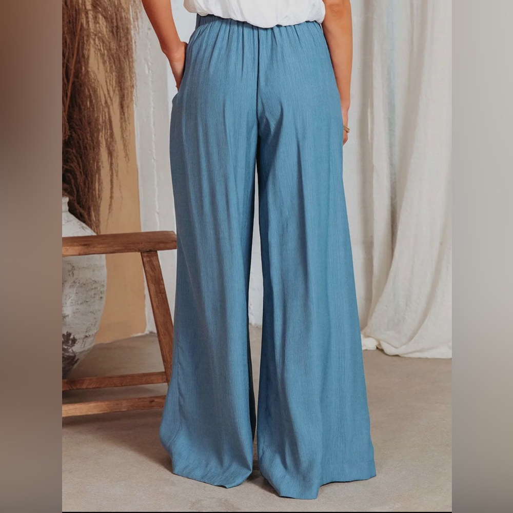 Casual Style High Waisted Wide Leg Pants - Picture 3 of 10